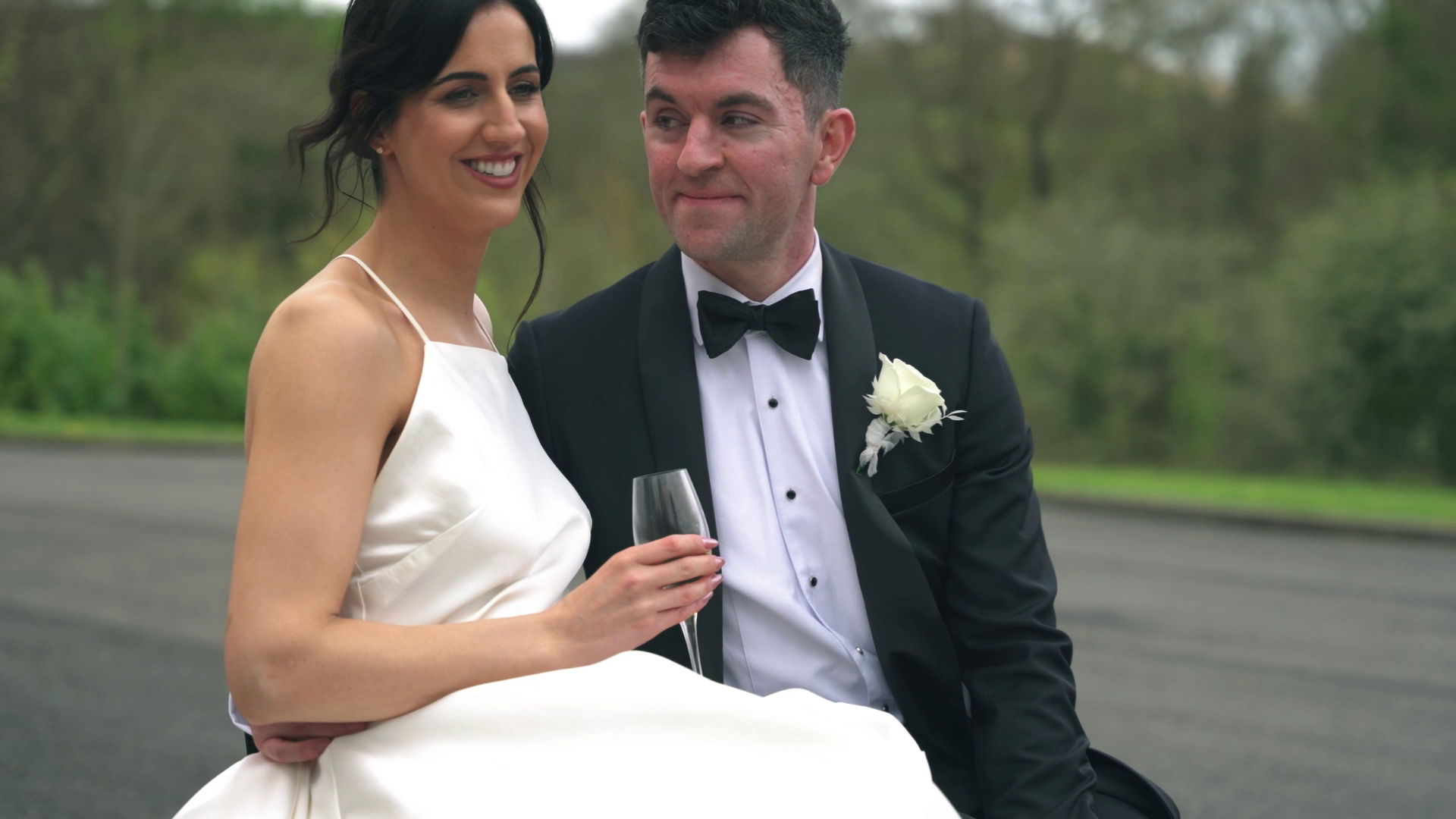 Aisling & James, Donegal Wedding Videographer | Romantic wedding portraits on the grounds of Rockhill House.